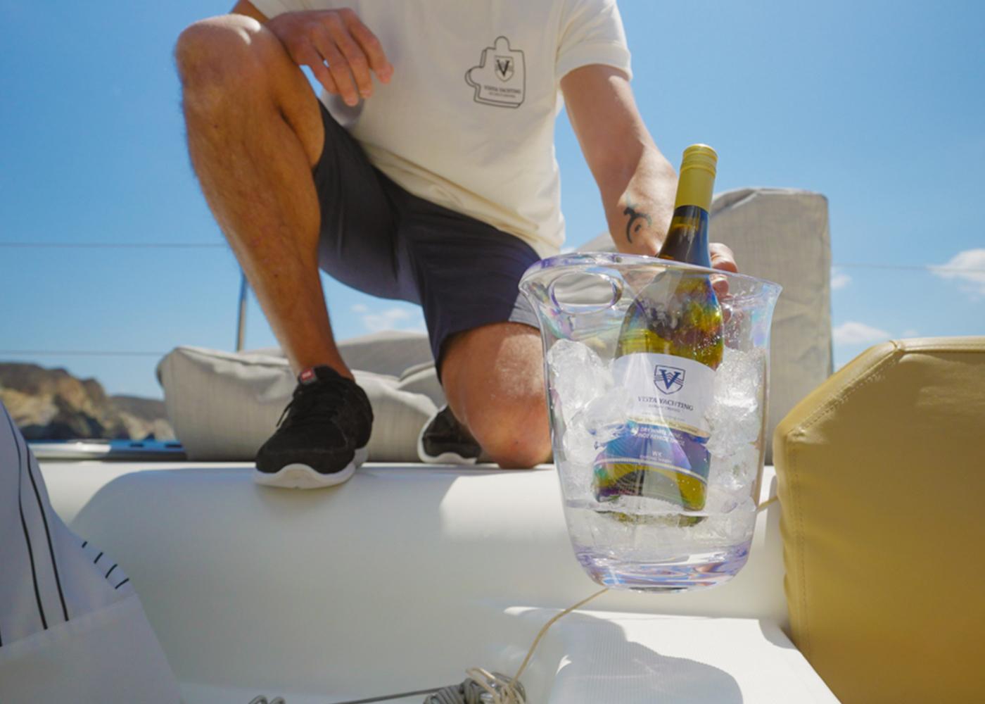 Santorini Gold Catamaran Cruise with Snorkel, BBQ & Open Bar